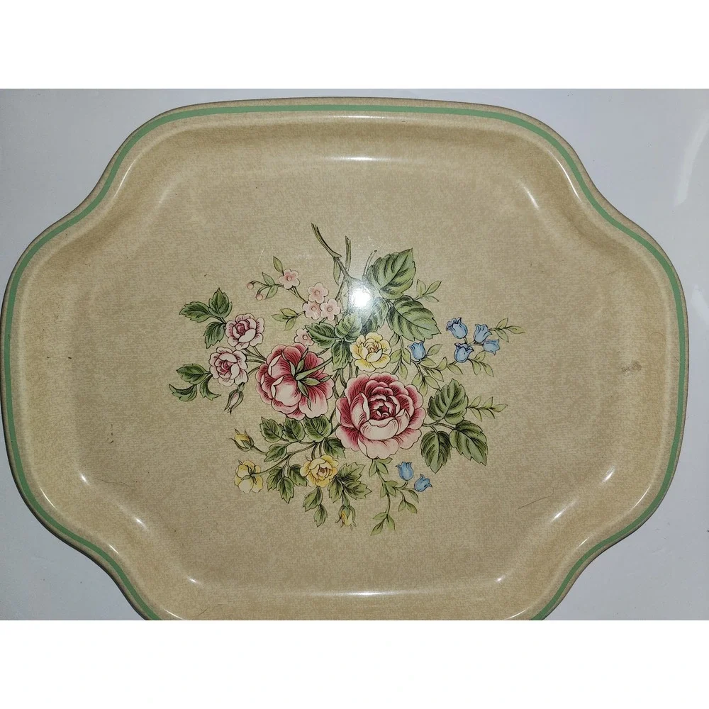 Avon Timeless Ariane The Full Vanity‎ Set Vintage Flowers Tray Bottles Powder